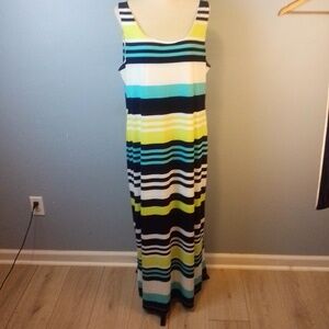 Jessica Howard lined maxi dress ladies size XXL lined striped maxi dress